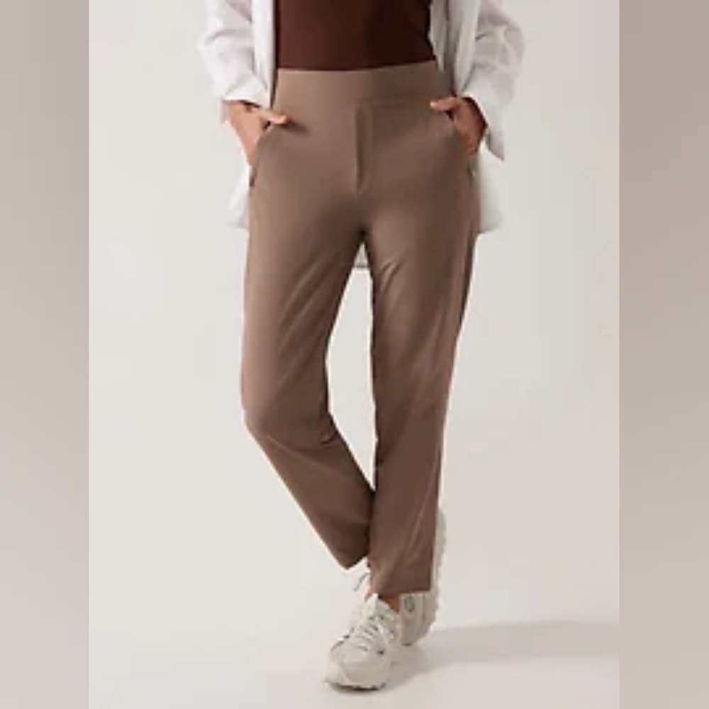 Athleta Brooklyn Lined Pant Rustic Beige in size 16